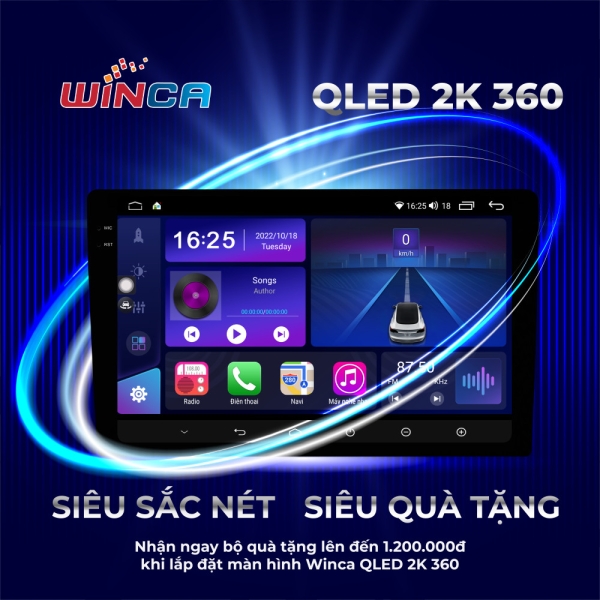 Màn hình Android Winca S300+ Pro Qled 2K tích họp 360 độ