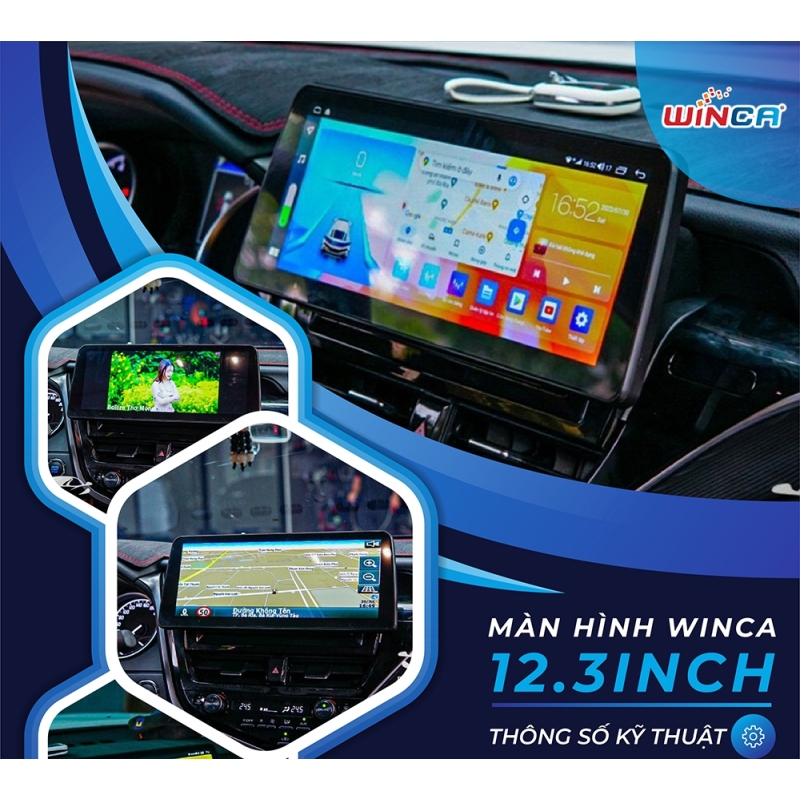 Màn hình Android 12.3 inch tích hợp 360 dùng chung cho nhiều dòng xe